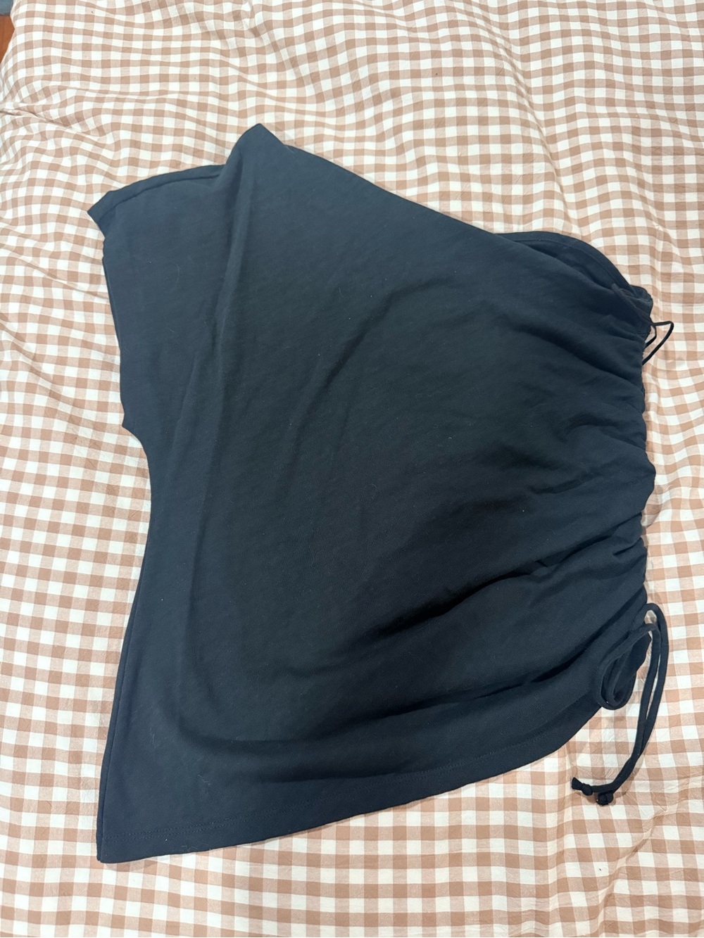 Nation Black Women's Ruched Side Tie Top